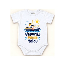 Babylimon Vapurda Minik Yolcu Beyaz Kısa Kollu Çıtçıtlı Bebek Zıbını Beyaz - Vapurda Minik Yolcu - 928161930 Beyaz - Vapurda Minik Yolcu