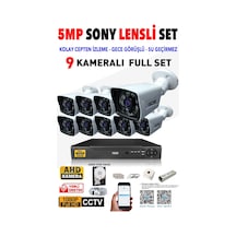 Ids - 9 Kameralı 1080P Fullhd 5Mp Sony Lensli Kamera Seti - 2021