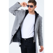 Plt8395 Dewberry Battal Palto-Diagonal Gri-Diagonal Gri