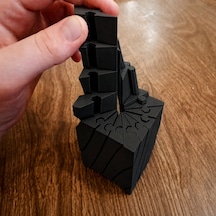 Bezos 3d Baskı Twisting Küp - Mekanik Dönen Bulmaca Küpü-siyah Nxrlvng