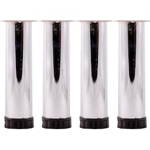 Ademkocplastik 20 Cm Tablalı Ayarlı Masa Dolap Mobilya Tezgah Ayağı 42Mm-4'Lü