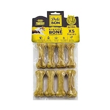 Delibon Deri Press Köpek Kemik Ödülü Xsmall Naturel 7 CM 8'li