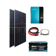 Bağ Bahçe Karavan İçin Lityum Akülü Hazır Paket Solar Güneş Enerji Sistemi Paket 9