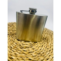 Çelik Mini Ceplik Paslanmaz Matara 6oz //alk39 Gri - Gümüş
