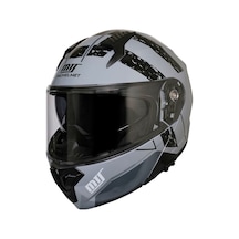 Motoanl Güneş Vizörlü Ece 22.06 Sertifikalı Yeni Sezon Çene Açılır Kask V2 Grey Gri