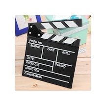 Küçük Boy Dekoratif Sinema Klaketi - Ahşap Tasarım - 20x20 Cm