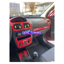 Opel Corsa C Combo Full Set Kırmızı Renk Konsol Torpido Kaplama