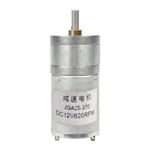 12v 620rpm Jga25-370 Redüktörlü Dc Motor Metal Dişli Yüksek Tork Kuvvet 25mm Robot Oyuncak