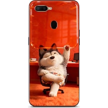 Oppo A5s Uyumlu Keyifli Köpek Baskılı Silikon Kılıf Renkli