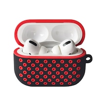 Airpods Pro 2 2.nesil Spor Delikli Kılıf - Siyah-kırmızı