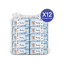 Biolly Baby Gold Bebek Islak Mendili 120 Yaprak 12'li Paket 12'li Set