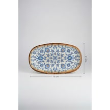 12'li Valencia Oval Kayık Tabak 19cm Dıgıtal Tiara-a Rinart Krem