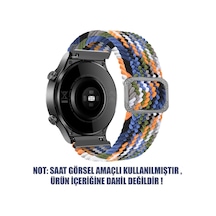 Samsung Galaxy Watch 3 45mm İçin Kordon Braided Loop Band Renkli Galaxy Watch 3 45mm İle Uyumlu Kordon - Renkli Çok Renkli