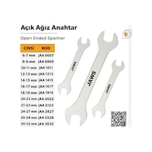 Açık Ağız / İki Ağız Anahtar, 8x9, Jaws