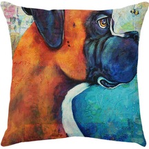 Yastık Kılıfı Karikatür Tarzı Keten Dijital Baskı Yastık 0005 Diğer