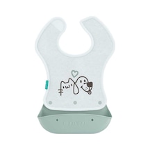 2-in-1 Katlanır Mama Önlüğü / Powder Green Çok Renkli