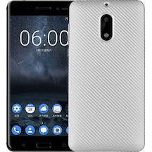 Fitcase Nokia 6 Carbon Desen Arka Kapak Silver 199983802