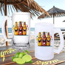 Sırıtan Şişeler Buzlu Ya Da Buzsuz Bira Bardağı 104