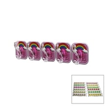 Go İthalat 5pcs Tekli - Çoklu Kullanım Mika Kristal Kollu Resimli Yapışkanlı Askı Çok Renkli