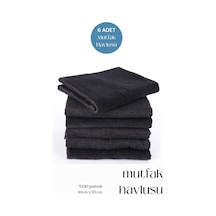 6 Adet Mutfak Havlusu El Yüz Havlusu Siyah