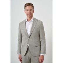 Morven Erkek Yeşil Trend Poliviskon Slim Fit Sivri Yaka Takım Elbise 25mc001064700 Yeşil