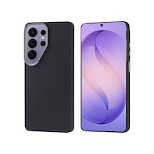 Galaxy Uyumlu S26 Ultra Kılıf Ultra İnce Magsafe Karbon Fiber Görünümlü İnce Hafif Pazarplus Siyah