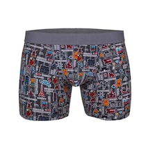 Doreanse Erkek Modal Renkli Baskılı Torbalı Normal Paça Boxer 1816 Çok Renkli