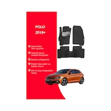 Polo 2018 Ve Üzeri Uyumlu Hücreli Yüzey Eva Paspas Seti Paspas Takımı Siyah Yüzey Siyah