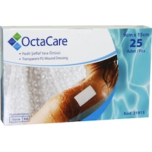 Octacare Pedli Su Geçirmez Şeffaf Yara Örtüsü 9 x 15 CM 25'li