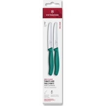 Victorinox 6.7834.2c1 2li 11cm Tırtıklı Domates Bıçağı, Yeşil Renkli