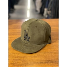 La Los Angeles Nakış Hip Hop Snapback Rapper Basket Cap Şapka Haki
