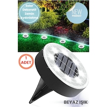 Technojet 8 Led Li Solar Bahçe Lambası 1 Adet Su Geçirmez Otomatik Sensörlü Bahçe Aydınlatma Sarı