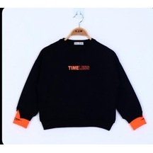 Toontoy Kız Çocuk Timeless Baskılı Sweatshirt Turuncu