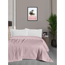 Mulberry Waflle Desenli Pike Battaniye %100 Pamuk Kalın İplik Yumuşak Çift Kişilik 220 x 240 Toz Pembe