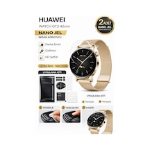 Huawei Watch Gt3 Elegant Style 42mm Uyumlu Nano Jel Ekran Koruyucu 2 Adet Güçlendirilmiş Darbe Emici