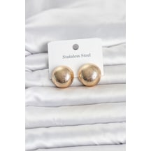 316l Çelik Gold Renk Top Model Kadın Küpe Tj-bkp11836 Çok Renkli