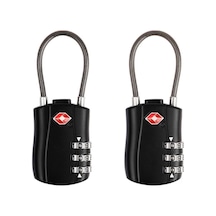 Geekyou Tsa Onaylı 2'li Set: Yeniden Ayarlanabilir 3 Haneli Kombinasyonlu Seyahat Kilitleri - Güvenli Bagaj, Çanta Ve Sandık Koruması