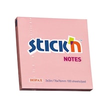 Stickn Eco Notes 76 MM X 76 MM Yapışkanlı Not Kağıdı 100 Sayfa Pastel Pembe