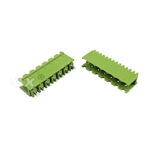 7 Pin Geçmeli Klemens 180' Erkek 5.08mm Yeşil