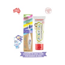 Jack N Jill Doğal Bebek Diş Seti Unicorn&dino Diş Fırçası + Çilek Aromalı Diş Macunu 50g