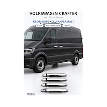 Volkswagen Crafter 2017 Ve Sonrası Uyumlu Krom Kapı Kolu Kaplaması 4 Kapı Paslanmaz Çelik 1 Delik