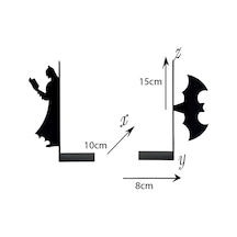Hobi Demir Sanat Batman Figürlü Dekoratif Metal Kitap Tutucu
