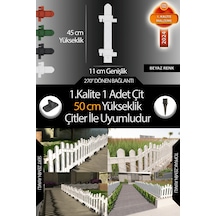 Uzunluk - Köşe - Kenar Tamamlama Çiti - 50 Cm Yükseklik Çit İle Uyumludur - Beyaz