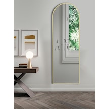 Dekoratif Ayna Oval Boy Ayna Duvar Aynası 180x60 Cm 180 X 60 Gold Antno25g Gold