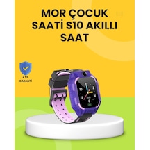 Mey İthalat S10 Akıllı Çocuk Saati Mor Tasarım Adımsayar Ve Alarm Fonksiyonlu