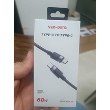 Vendens Vd-dcm05 Usb-c'den Usb-c'ye Örgülü 60w Hızlı Şarj Destekli Type C Kablo 1m, 2m, 3m