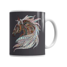 Color Horse Kupa Bardak Porselen No34105 Karışık