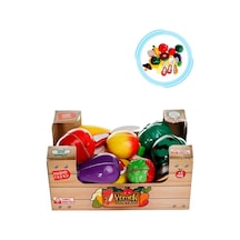22 Parça Kesmeli Sebze-meyveler - Eğitici Sebze Meyve Seti - Gelişim Oyuncak Seti