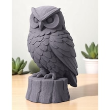 14cm Baykuş Silüet Biblo Trend Ev Dekorasyon Ürünü Pla Dayanıklı Heykel