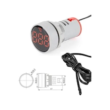 Dijital Termometre Yuvarlak Kırmızı 22mm 220v Ad101-22tm 1m Kablolu -20 +199
